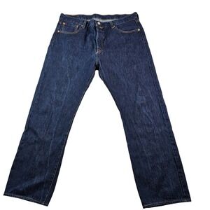 Levi's 501 Original Fit Jean Men W38 L30 Blue Button Fly Classic Straight Casual